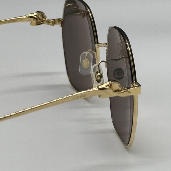 NEW CARTIER CT0267S 004 CARTIER GOLD/PINK TITANIUM WOMEN CARTIER SUNGLASSES - Picture 11 of 15